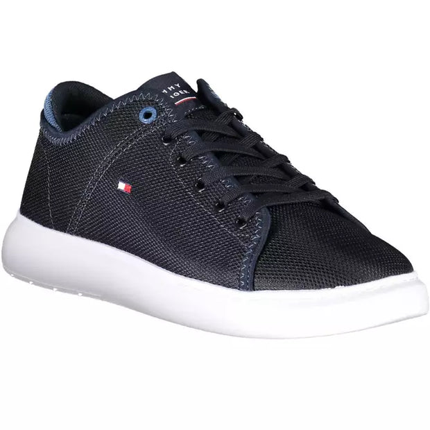 Blue Polyester Men Sneaker