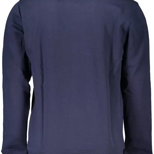 Blue Cotton Men Sweater