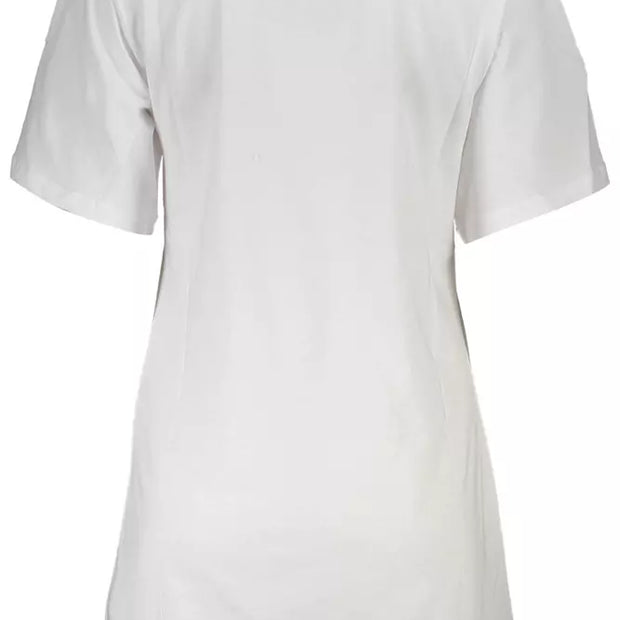 White Cotton Women T-Shirt