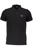 Black Cotton Men Polo Shirt