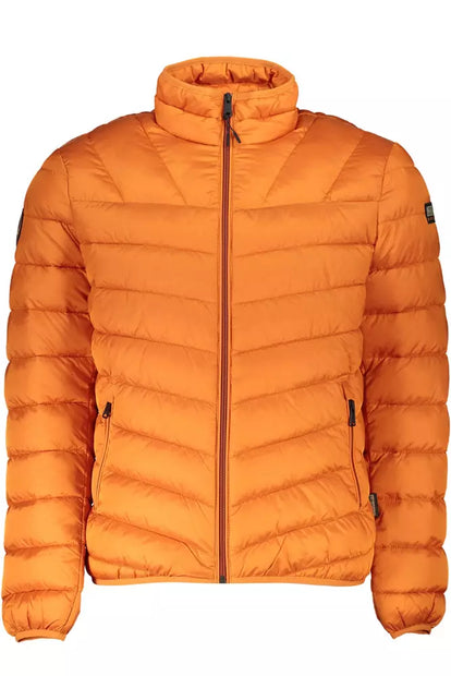 Orange Polyamide Men Jacket