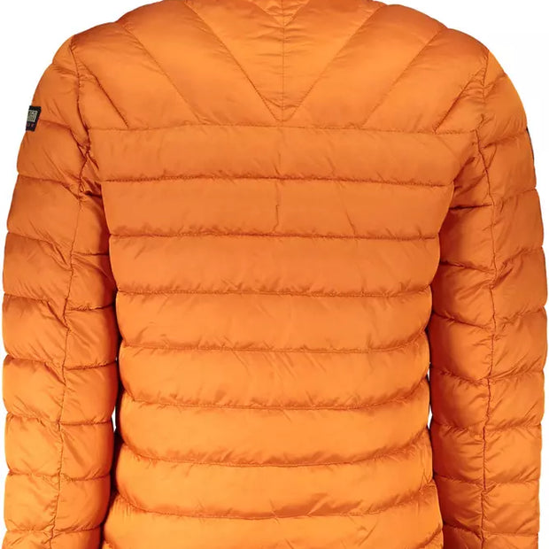 Orange Polyamide Men Jacket