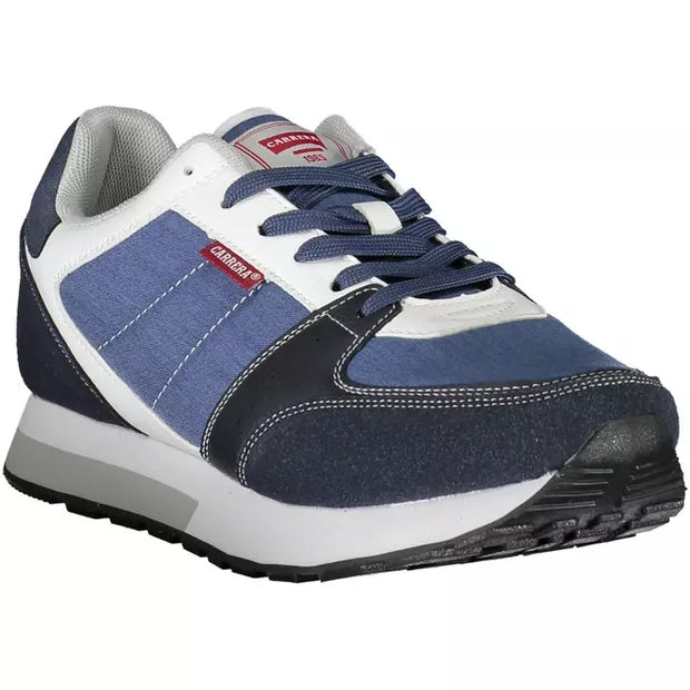 Blue Eco Leather Men Sneaker