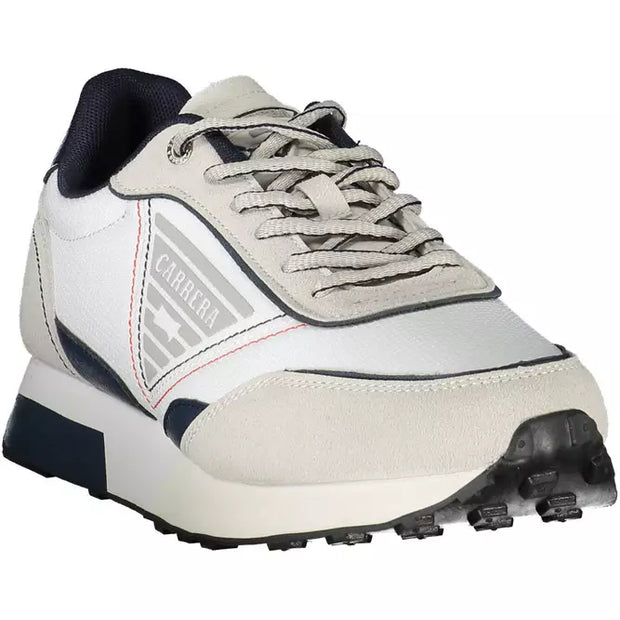 White Polyethylene Men Sneaker