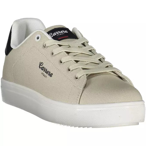 Beige Polyethylene Men Sneaker