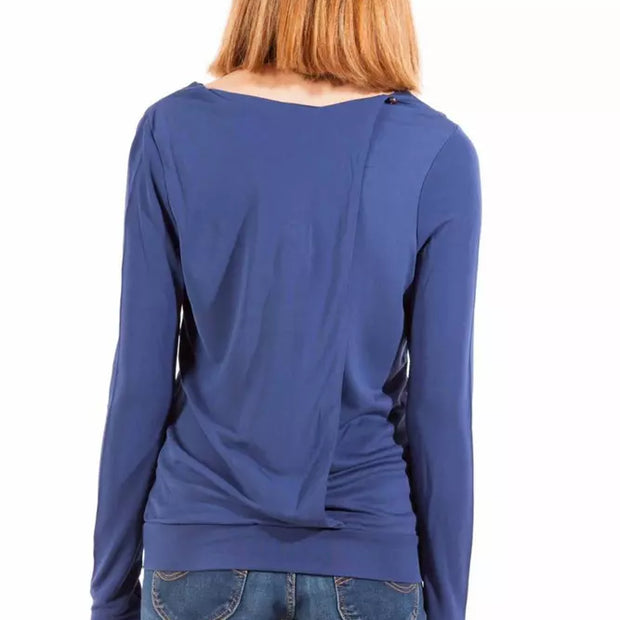 Blue Viscose Women Top