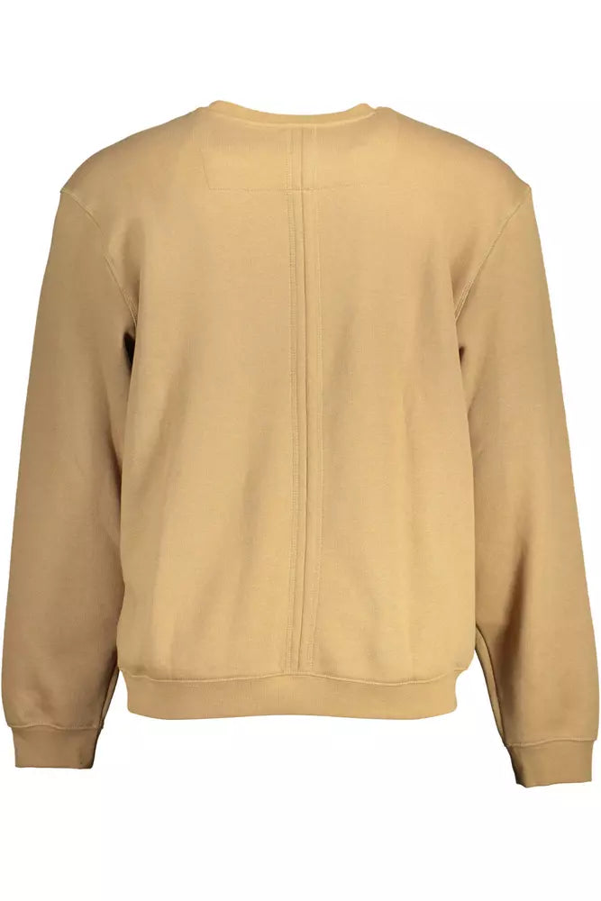 Beige Cotton Mens Sweater