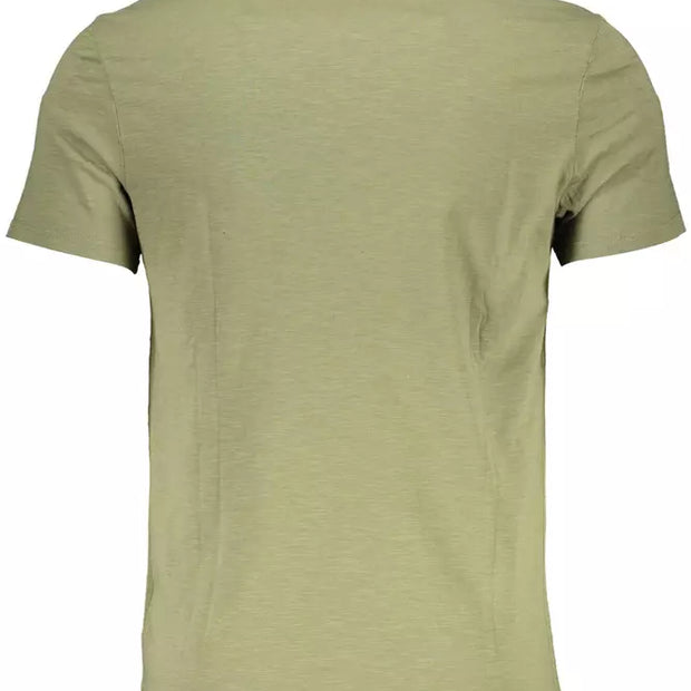 Green Cotton Men T-Shirt