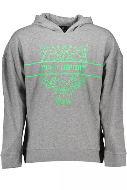 Gray Cotton Men Sweatshirt