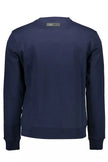 Blue Cotton Men Sweater