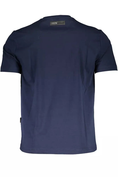 Blue Cotton Men T-Shirt