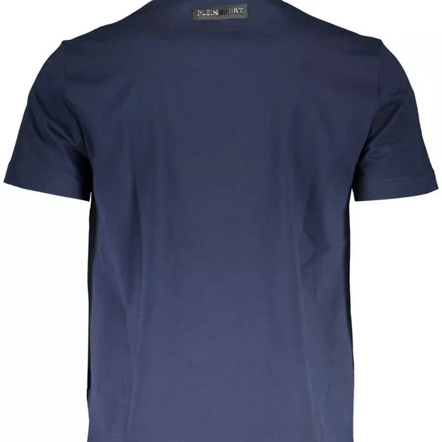 Blue Cotton Men T-Shirt