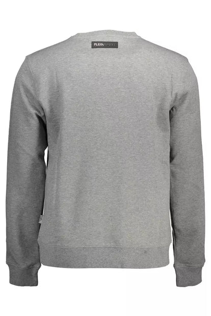 Gray Cotton Men Sweater