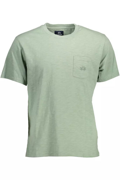 Green Cotton Men T-Shirt