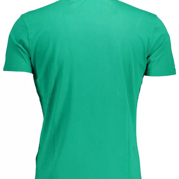 Green Cotton Men T-Shirt