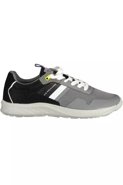 Gray Polyester Men Sneaker