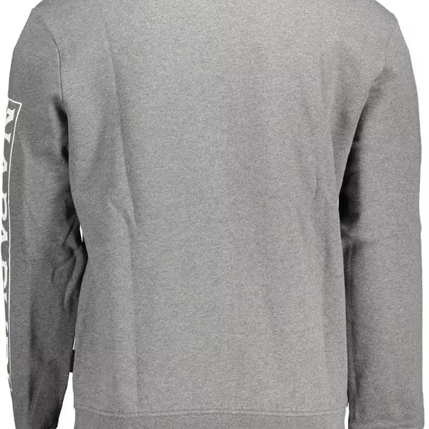 Gray Cotton Men Sweater