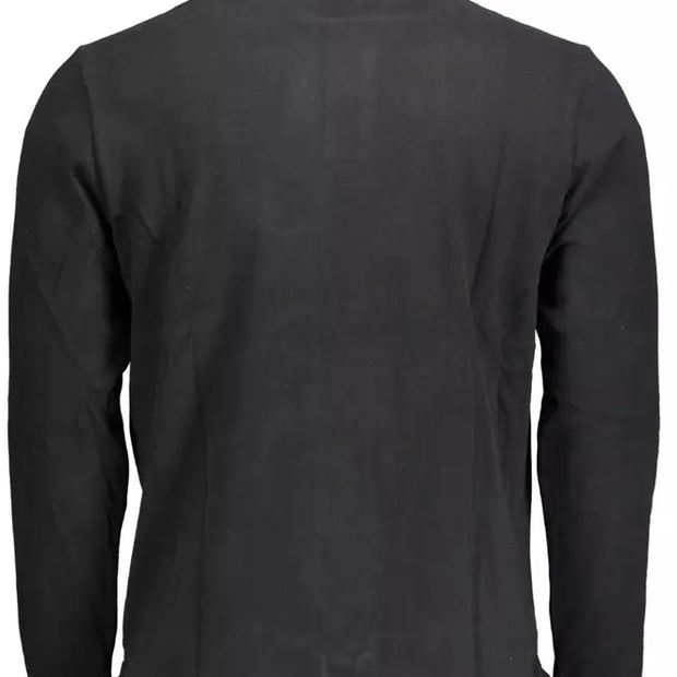 Black Cotton Men Polo Shirt