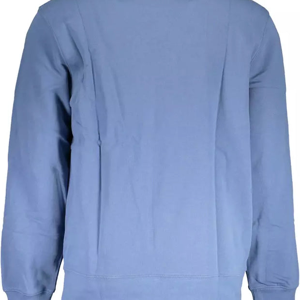 Blue Cotton Men Sweater