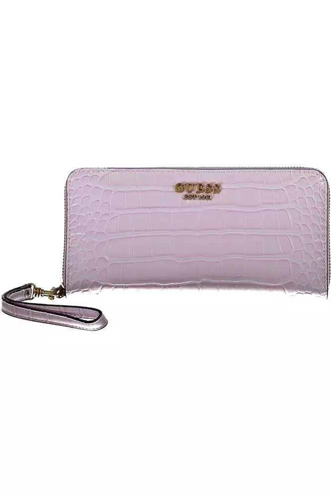 Pink Polyethylene Women Wallet