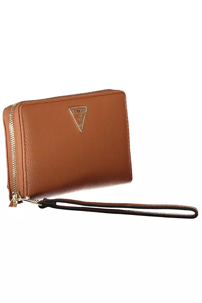 Brown Polyethylene Women Wallet