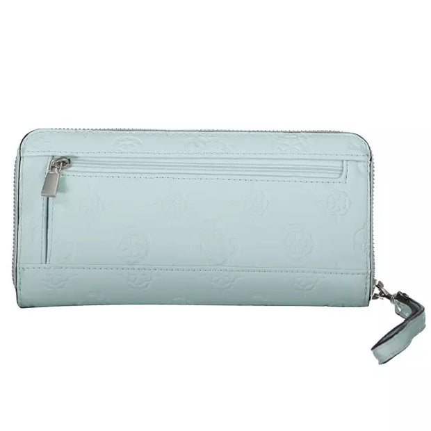 Light Blue Polyethylene Women Wallet