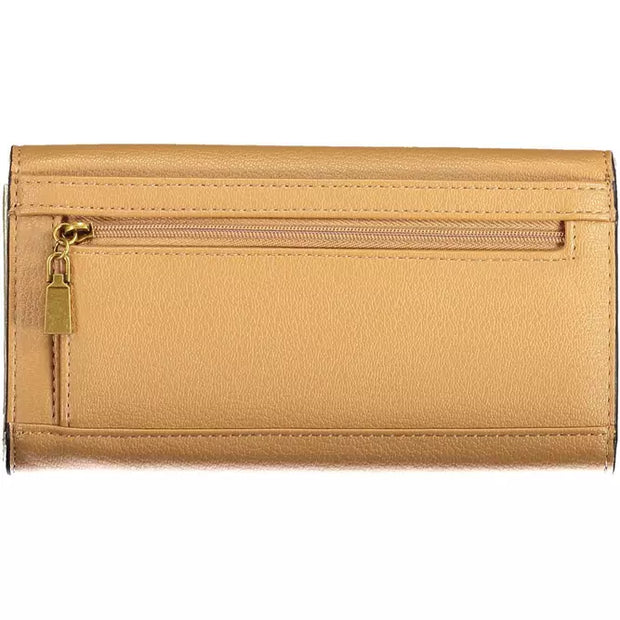 Beige Polyethylene Women Wallet