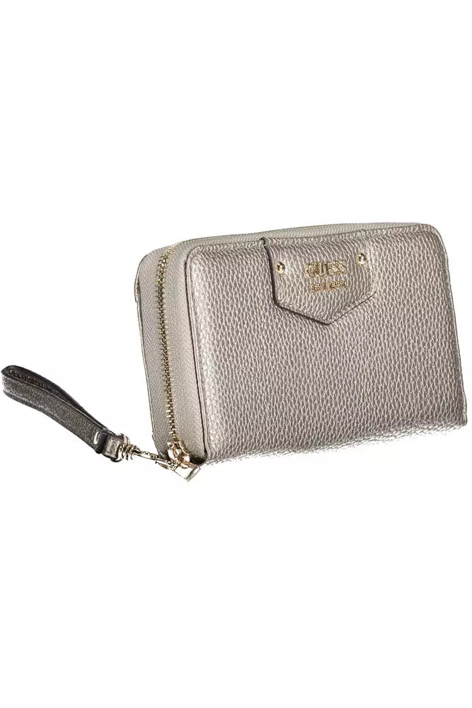 Silver Polyethylene Women Wallet