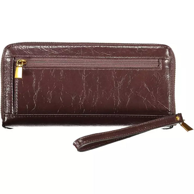 Brown Polyethylene Women Wallet