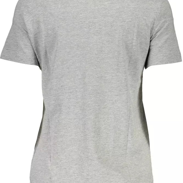 Gray Cotton Women T-Shirt