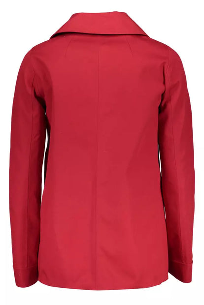 Red Cotton Women Jacket