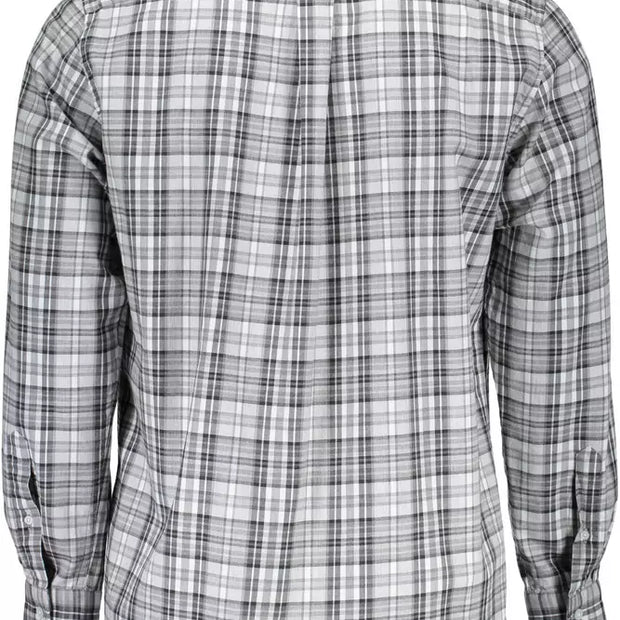 Gray Cotton Men Shirt