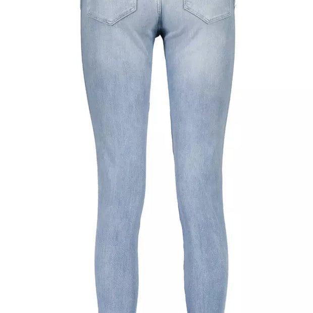 Light Blue Cotton Women Jeans