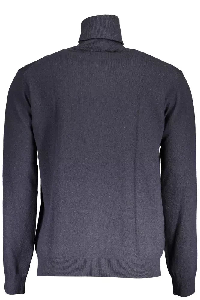 Blue Wool Mens Sweater