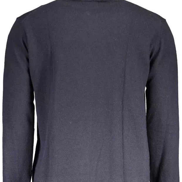 Blue Wool Mens Sweater