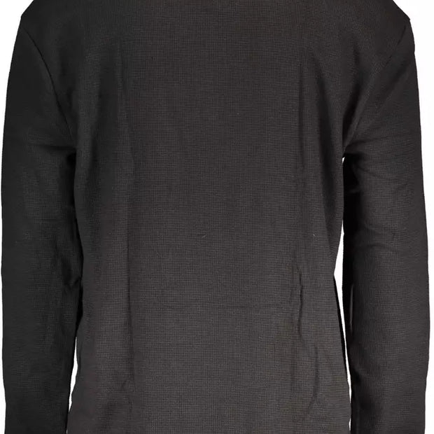 Black Cotton Men Sweater