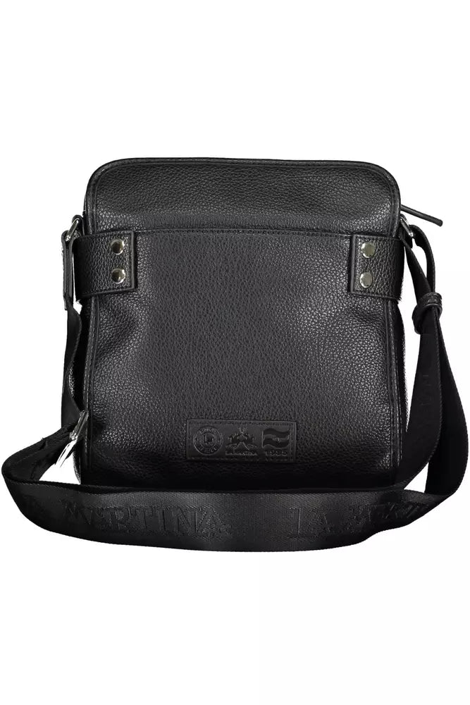 Black Polyethylene Men Shoulder Bag