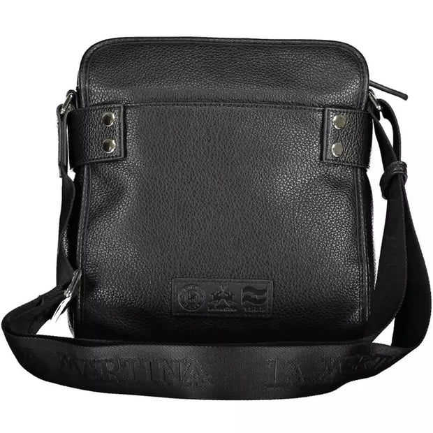 Black Polyethylene Men Shoulder Bag