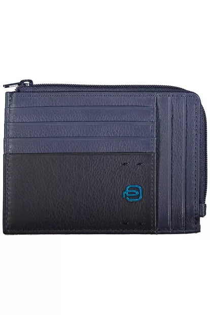 Blue Leather Men Wallet