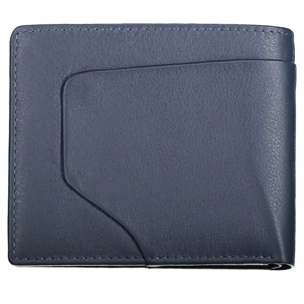 Blue Leather Men Wallet