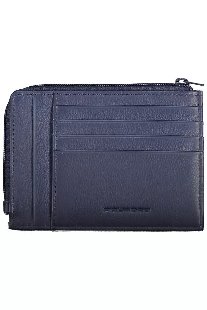 Blue Leather Men Wallet