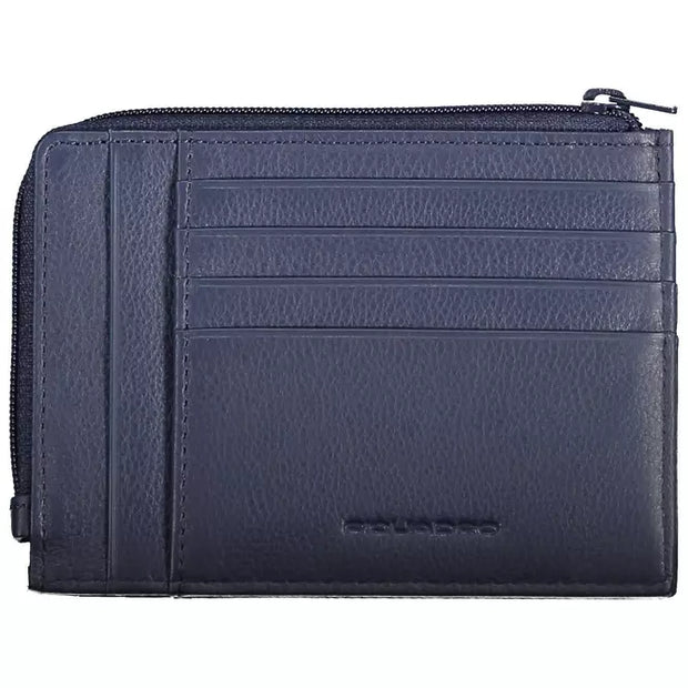 Blue Leather Men Wallet