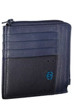 Blue Leather Men Wallet