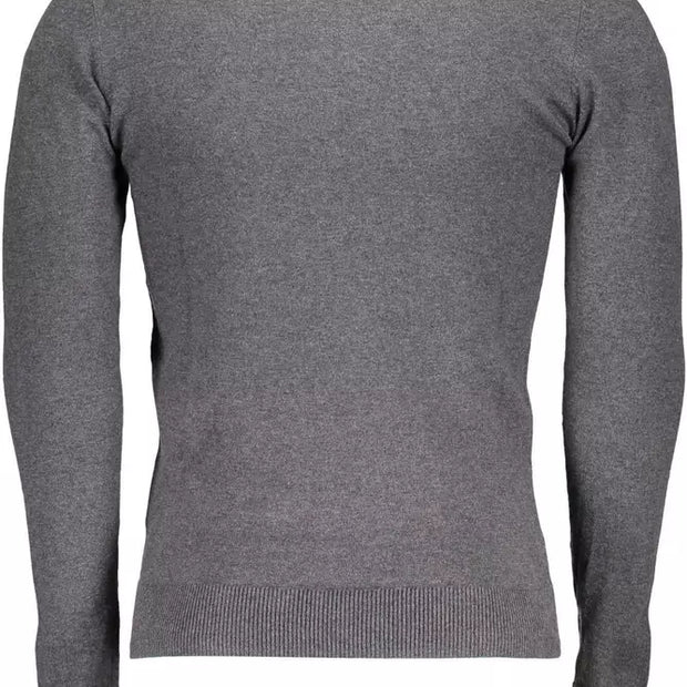 Gray Cotton Men Sweater