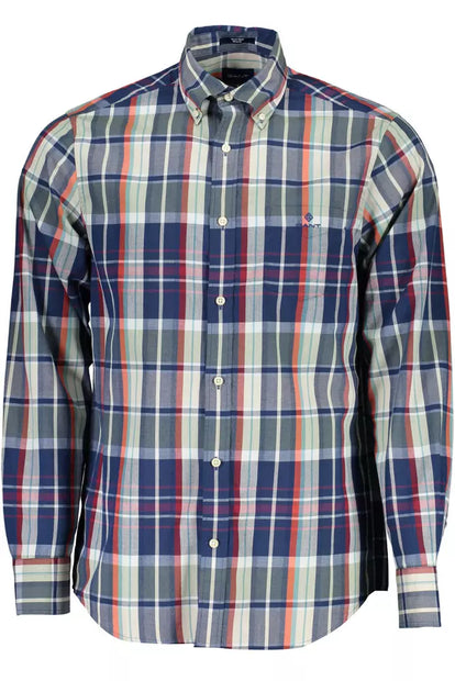 Green Cotton Men Shirt