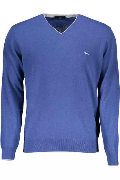 Blue Wool Men Sweater