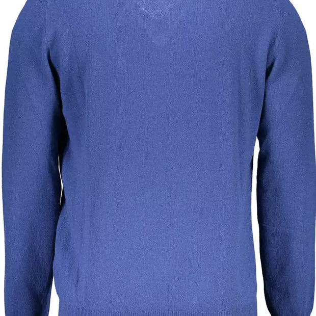 Blue Wool Men Sweater