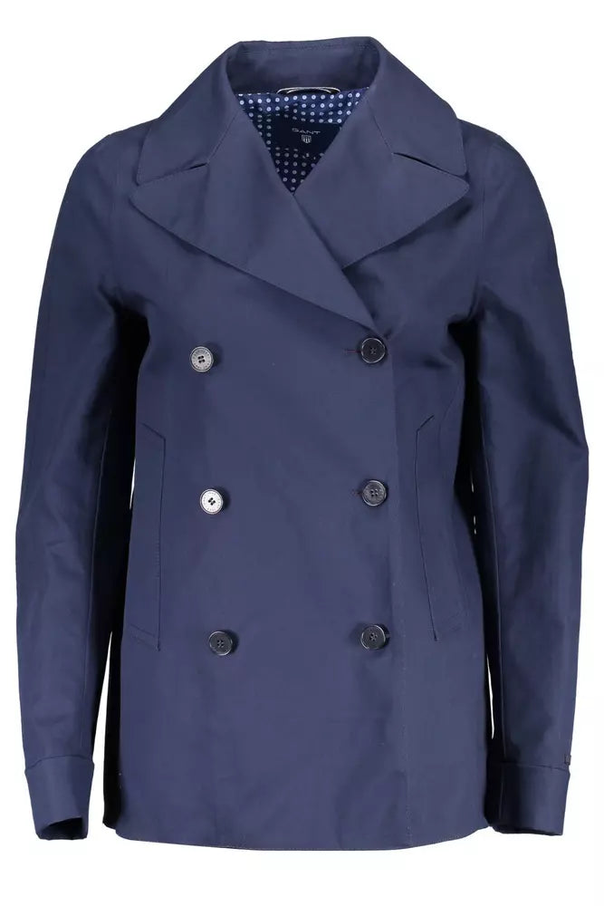 Blue Cotton Women Jacket