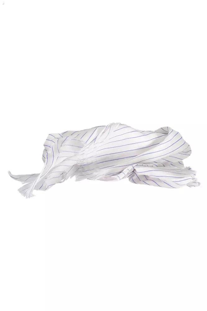 White Cotton Men Scarf