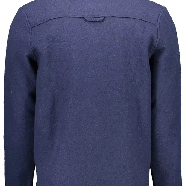 Blue Wool Men Sweater